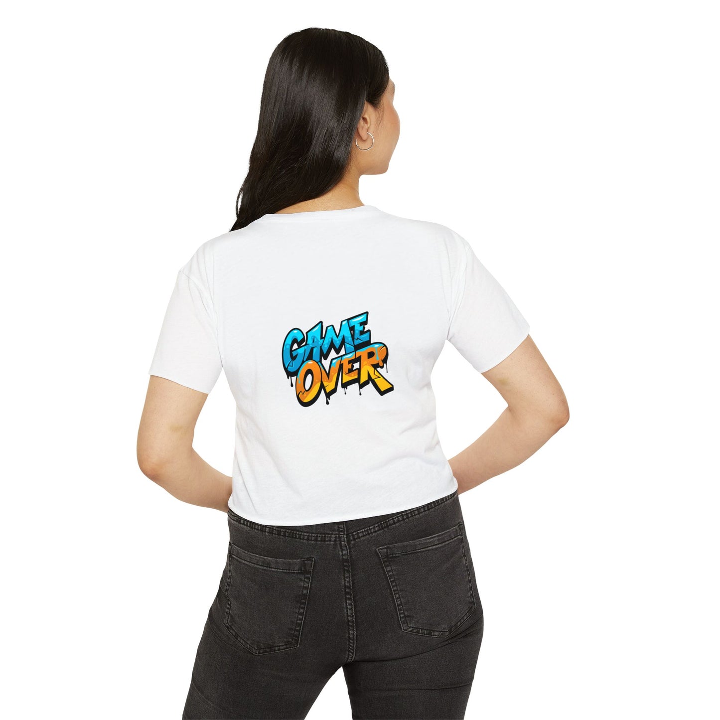 Retro Gaming Women's Festival Crop Top - 'Play' & 'Game Over' Designs