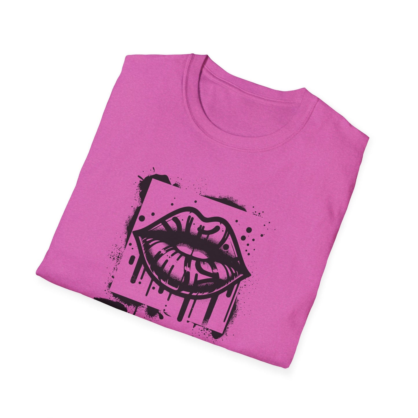 Urban Gamer Softstyle T-Shirt with Graffiti Lip Design