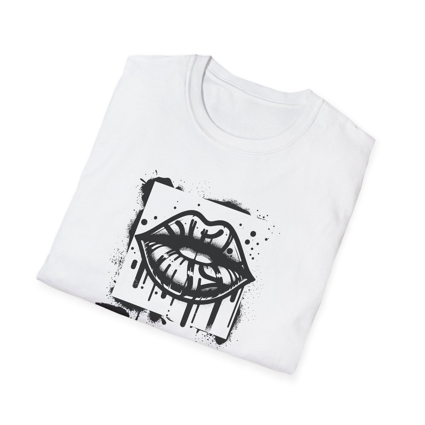 Urban Gamer Softstyle T-Shirt with Graffiti Lip Design